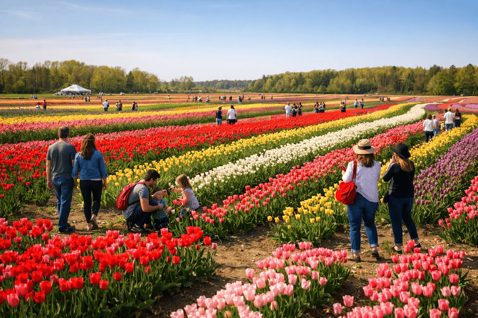 pick your own tulips near Pelham Ontario at TASC Tulip Festival